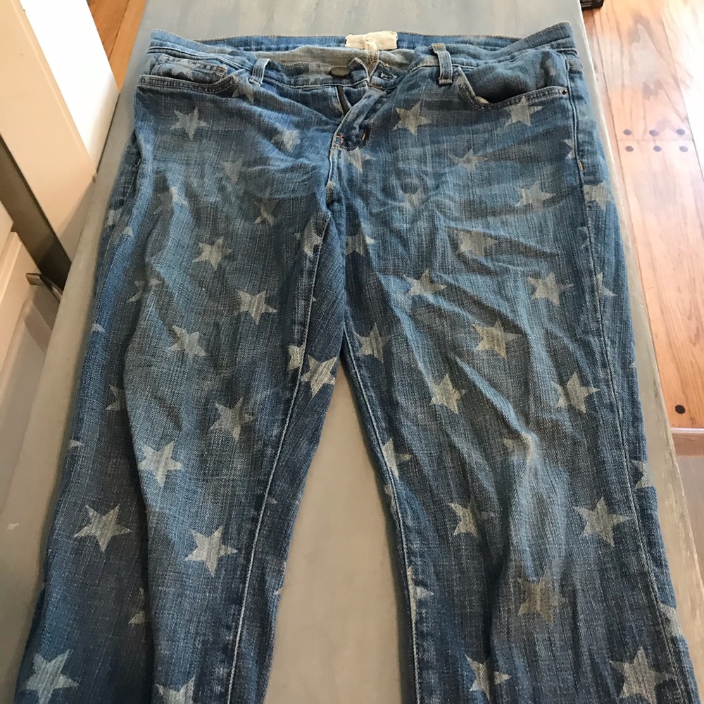 Current/Elliot Star Cropped/Skinny Jeans